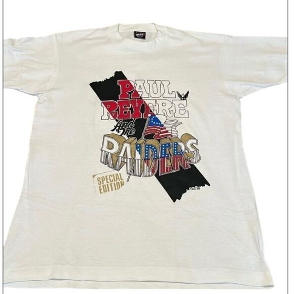 NWOT mens szL vintage 1993 authentic autographed Paul Revere & the Raiders T - Picture 1 of 16